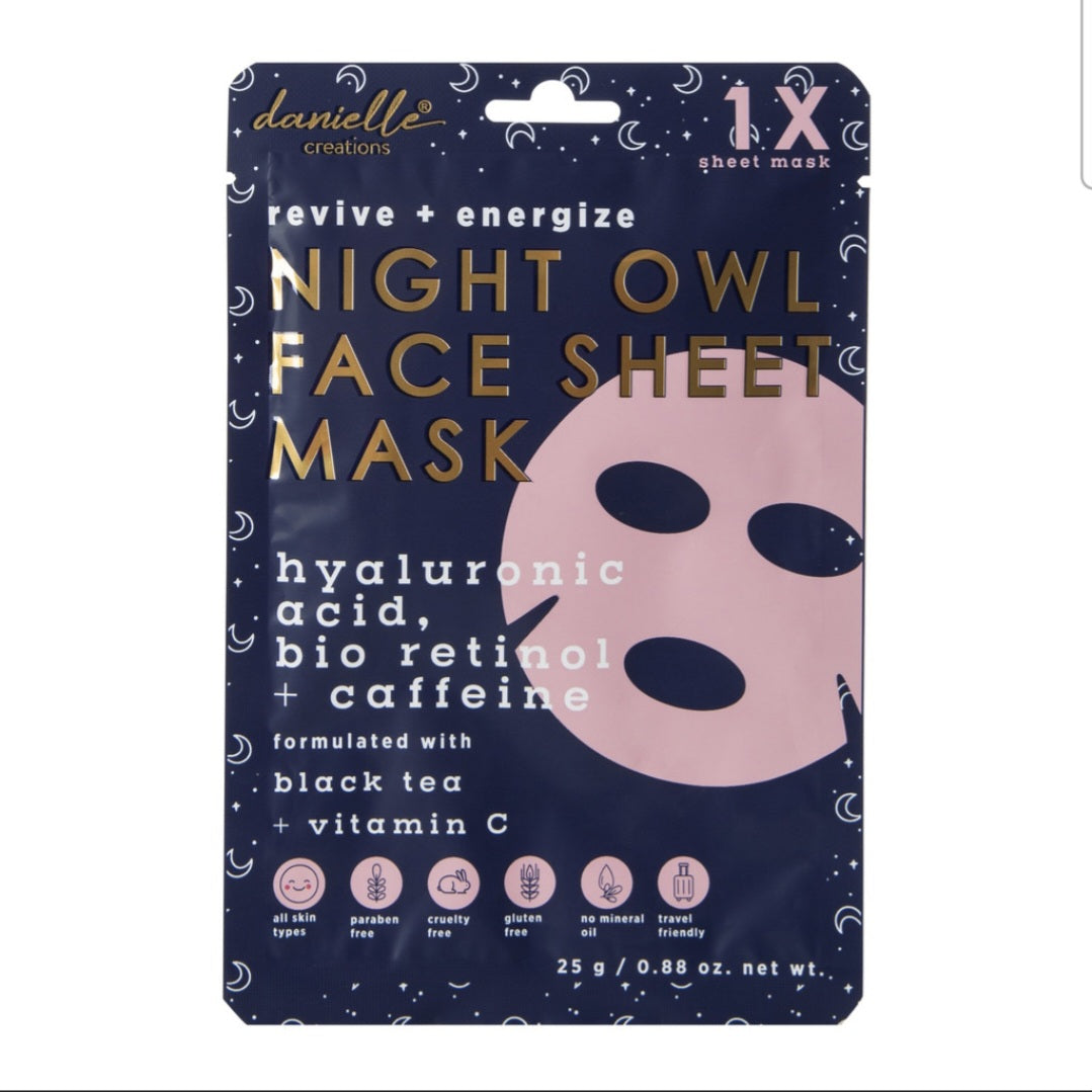Danielle Creations Night Owl Sheet Face Mask