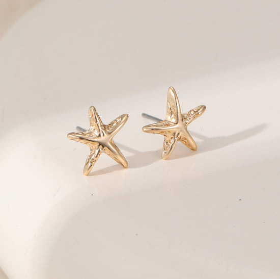 Starfish Earrings Gold