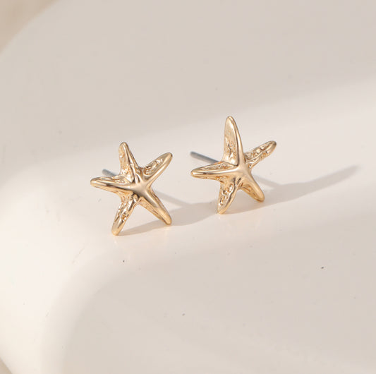 Starfish Earrings Gold